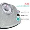 Adamson A25 Scales for Body Weight - Up to 400 LB - 5.3" Dial on 12.4" x 12" Platform - Anti-Skid Rubber Surface - High Precision Bathroom Scale Analog - Durable with 20-Year Assurance - w/Grey Rug view 2