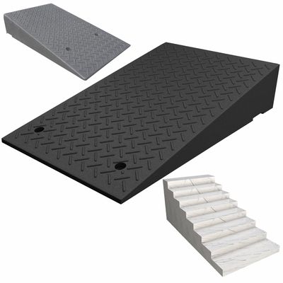 15-3cm Rise Height Heavy Duty Rubber Threshold Ramp, Driveway Ramps With Stable Grid Structure For Cars, Handicap Ramp, Loading Ramps (Size : 100x25x4cm)