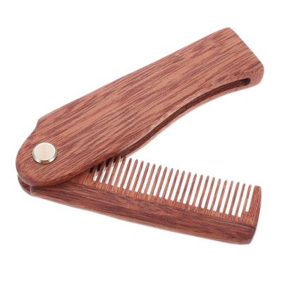 FRCOLOR 2pcs Portable Folding Comb Brush Travel Mustache Comb Hair Supply Professional Beard Styling
