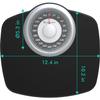 Adamson A25 Scales for Body Weight - Up to 400 LB - 5.3" Dial on 12.4" x 12" Platform - Anti-Skid Rubber Surface - High Precision Bathroom Scale Analog - Durable with 20-Year Assurance - w/Turquoise view 2