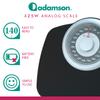 Adamson A25 Scales for Body Weight - Up to 400 LB - 5.3" Dial on 12.4" x 12" Platform - Anti-Skid Rubber Surface - High Precision Bathroom Scale Analog - Durable with 20-Year Assurance - w/Turquoise view 3