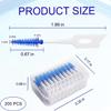 guowanpp 200 Pieces Dual-Use Interdental Brushes, Silicone Dental Brushes, Blue Tooth Floss Picks, Picks Interdental Brush, Teeth Brush Picks for Braces Oral Cleaning (Green) view 2