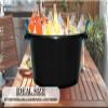 70L Rope Bucket (Black) + 42 Large Flexi Tubs | Heavy Duty Plaster Mixing Cement Water Storage Bucket | Flexi Tubs Muck Bucket Garden Debris Rubbish Collection (42l Flexi Purple, 70 Litre Rope Bucket) view 4