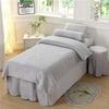 Upscale Milk Velvet Beauty Massage Bed Cover SetSet of 4 Massage Couch Cover, Fitted Plinth Cover With Face Hole 80X190CM view 2