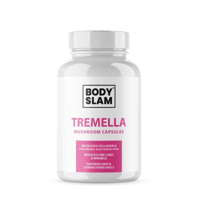 BODYSLAM Tremella Mushroom Extract | 90 x 500mg Capsules | 45000mg Tub | Rejuvenate Skin