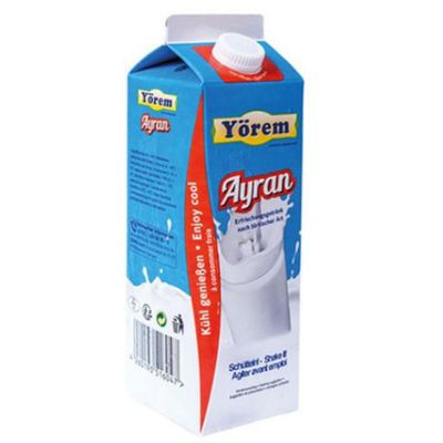 By Pufai Grocery, Yorem Ayran Natural Yoghurt Drink Traditional Turkish Drink Ayran 1000 millimeter