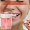 Aizuoni Tooth Picks with Bristles | Dual-End Teeth Care Tooth Picks - Tooth Cleaning Toothpicks with No Deformation for Banquet, Hotels, Restaurants, Schools view 2