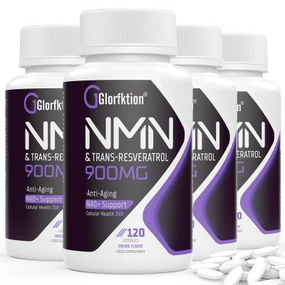 Trans-Resveratrol & NAD+ 900mg, Enhanced with Black Pepper for Max Absorption, 120 Fast-Acting Lozenges for 4 Month Supply((120 Count (Pack of 4)))