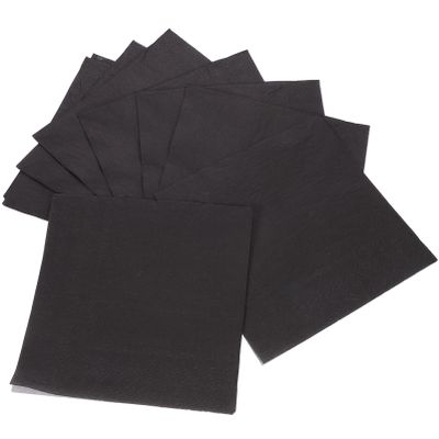 Mobestech 20 Sheets Black Cocktail Napkins Paper Napkins Per Pack for Wedding Birthday Party Suitable for Dinner Parties and Special Events