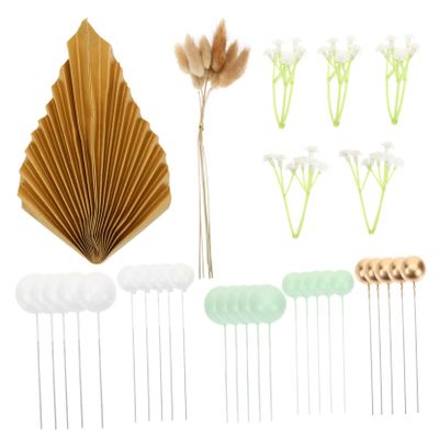 Warmhm Unique Birthday Cake Decorations Bohemia Paper Fan Balls for Party Wedding Decorations