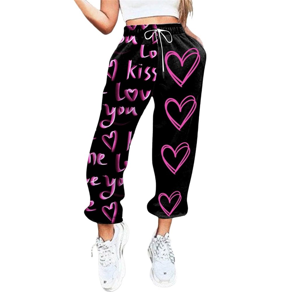 Women's Causal Baggy Stretch Jogging Sport Joggers Sweatpants Straight Wide Leg Trousers with Pockets Running Gym Lounge Pant Tracksuit Bottoms