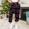 Women's Causal Baggy Stretch Jogging Sport Joggers Sweatpants Straight Wide Leg Trousers with Pockets Running Gym Lounge Pant Tracksuit Bottoms view 2