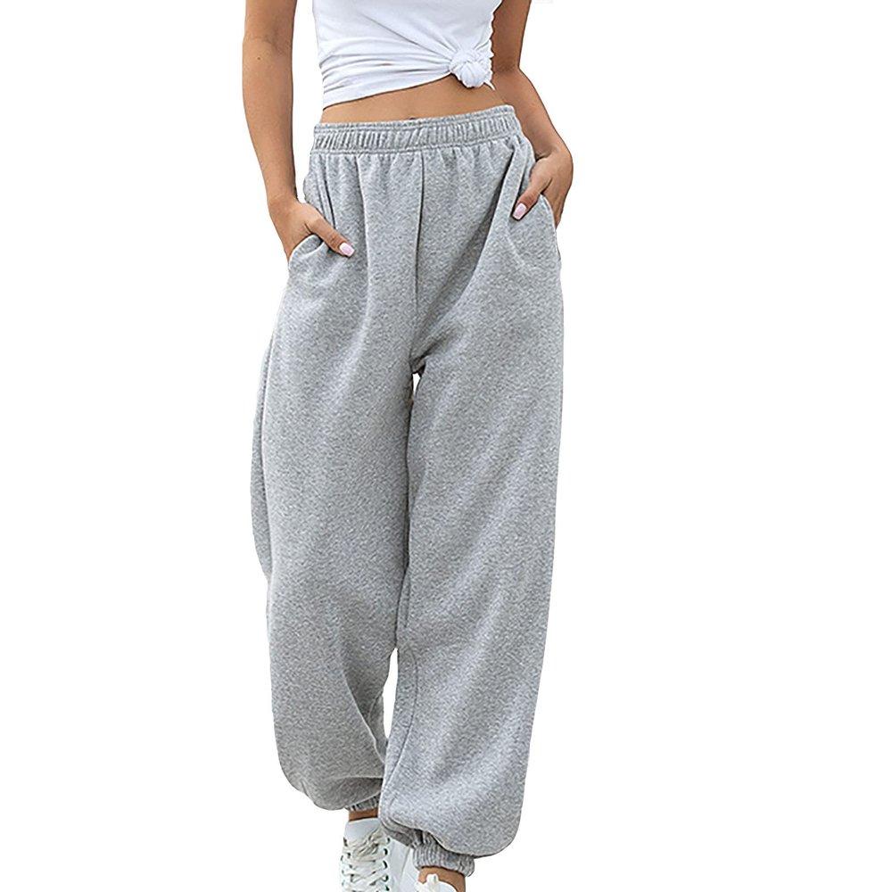 Womens Causal Oversized Comfort Jogging Sport Joggers Sweatpants Harem Trouser with Pockets Running Exercise Cycling Pants Tracksuit Bottoms
