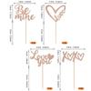 24 Pack Valentine's Day Cupcake Toppers Glitter Be Mine XOXO Love You Cupcake Food Picks Valentine's Day Theme Wedding Bridal Shower Birthday Party Cake Decorations Supplies Rose Gold view 2
