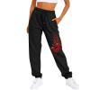 Women's Activewear Trouser Straight Wide Leg Yoga Pants with Pockets Soft Tracksuit Bottoms Sport Joggers Causal Plain Lounge Sweatpant view 2