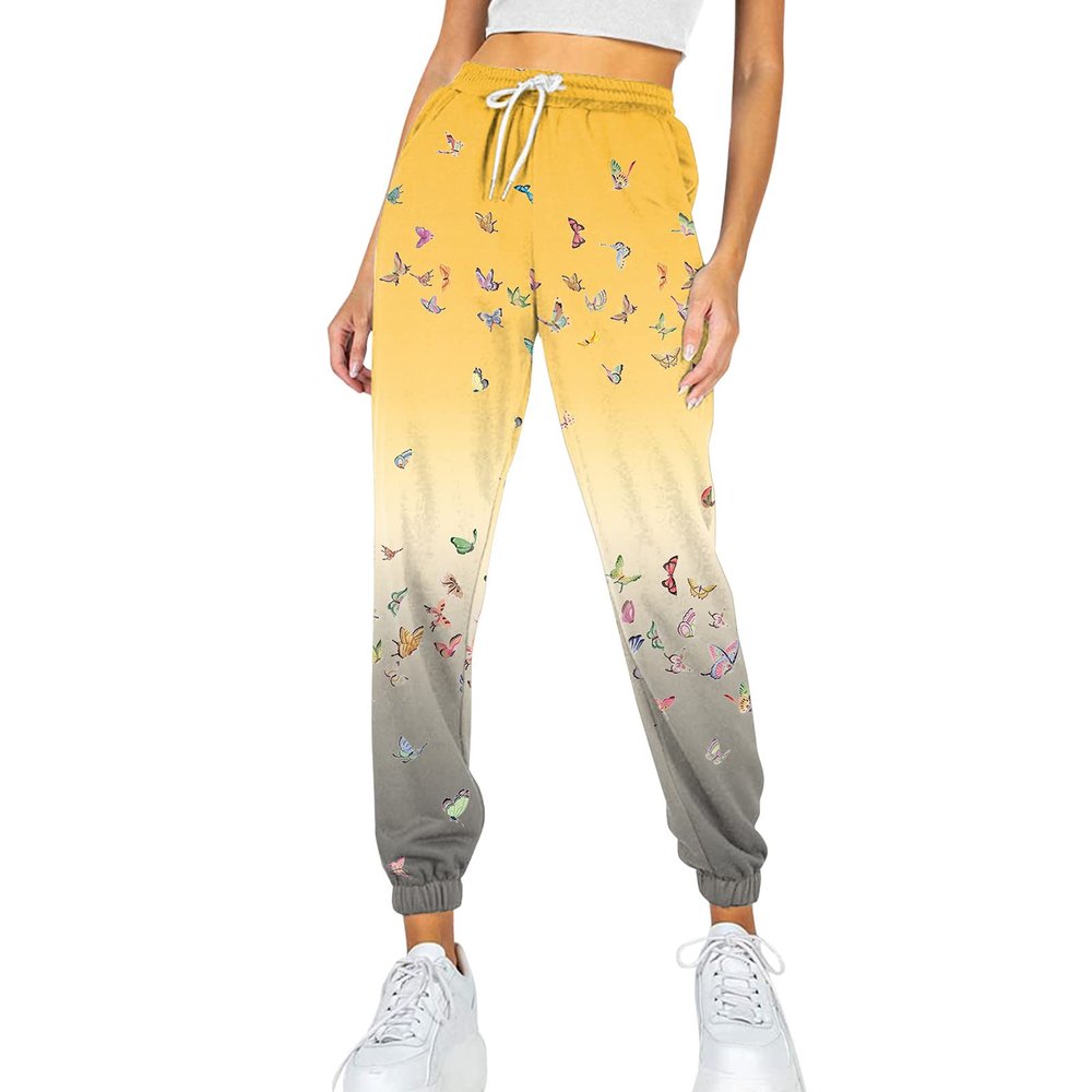 Womens Activewear Trousers Straight Wide Leg Yoga Pants with Drawstring Loose Fit Tracksuit Bottoms Jogging Running Fitness Jogger Causal Elasticated Waist Lounge Pants
