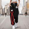 Womens Activewear Trousers Straight Wide Leg Yoga Pants Stretch Baggy Tracksuit Bottoms Sport Gym Jogger Causal Work Lounge Pants view 3