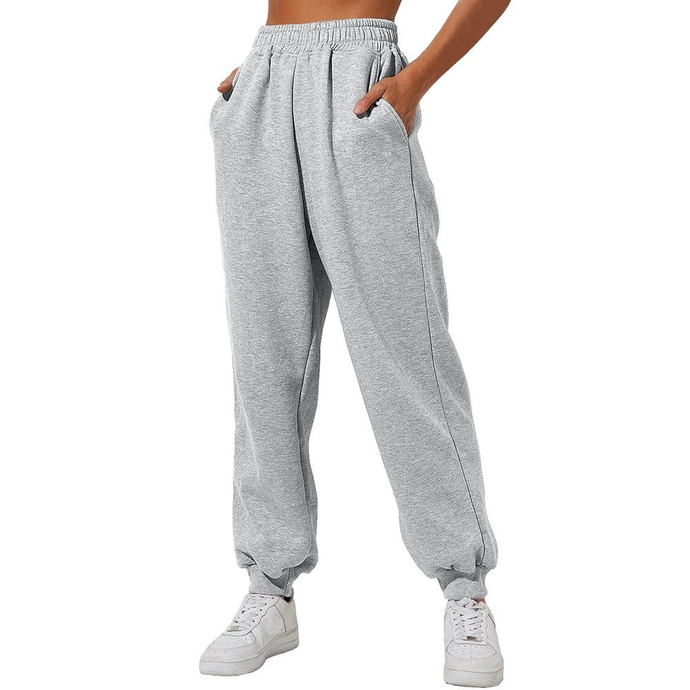 Women's Causal Oversized Lightweight Jogging Sport Joggers Sweatpant Elastic Waist Trousers with Pockets Exercise Tracksuit Pants Tracksuit Bottoms