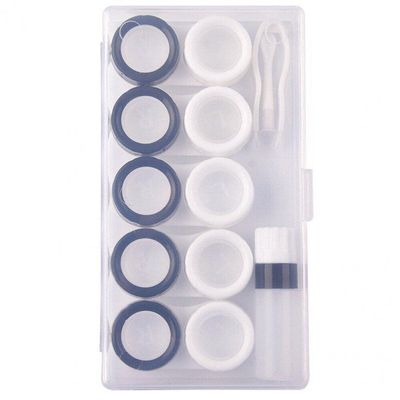 5 Pairs Contact Lens Case Eye Contact Lens Box Women Travel Contact Lenses Case Soak Container Lenses Box for Beauty Pupil