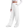 WILLBEST Women Activewear Trouser Straight Leg Yoga Pants with Drawstring Loose Fit Tracksuit Bottoms Workout Joggers Causal Bootcut Lounge Sweatpants view 1
