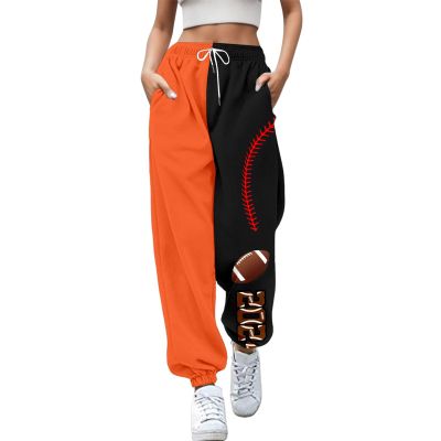 Womens Causal Baggy Cotton Jogging Sport Jogger Sweatpant Elasticated Waist Trouser with Pockets Yoga Gym Sweat Jog Pants Tracksuit Bottoms