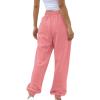 WILLBEST Women's Activewear Trouser Straight Leg Yoga Pants with Drawstring Ladies Tracksuit Bottoms Sports Jogger Causal Slim Leg Lounge Pants view 3
