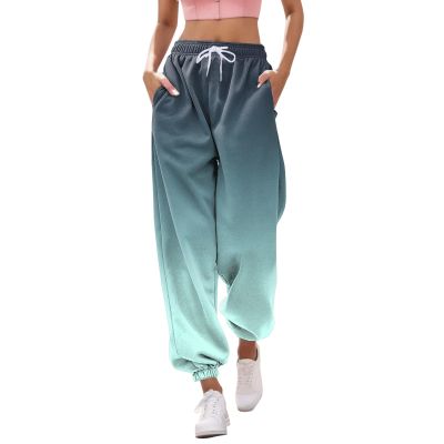 Women Activewear Trousers Straight Wide Leg Yoga Pants Pockets Loose Tracksuit Bottoms Jogging Sports Jogger Causal High Waisted Lounge Pant