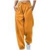 Women's Activewear Trousers Straight Wide Leg Yoga Pants with Drawstring Loose Tracksuit Bottoms Fitness Joggers Causal Full Length Lounge Sweatpant view 1