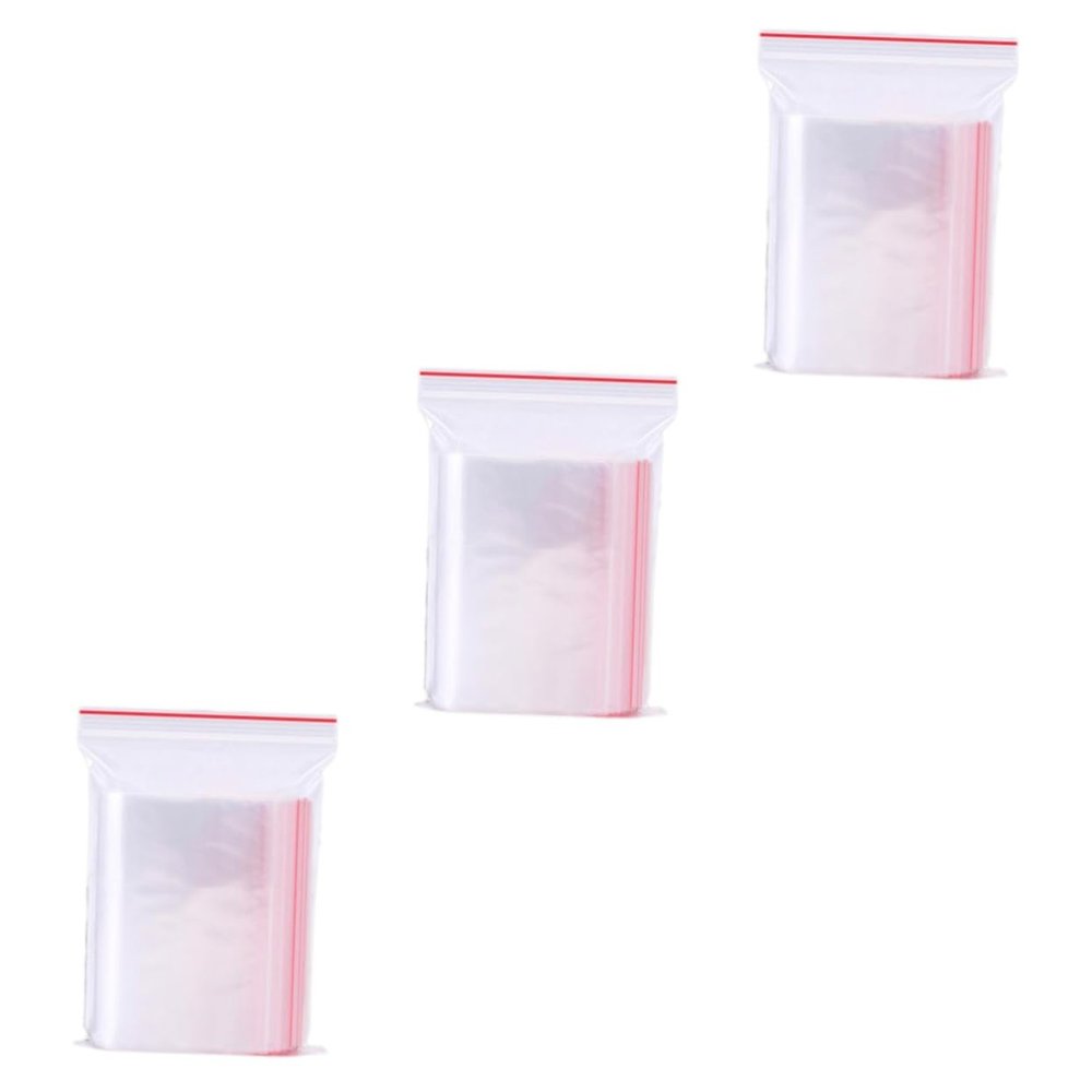 Mobestech 300pcs Sealing Bags Resealable Storage Pouches Zipper Poly Bag for Home Party Travel