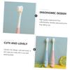 Gatuida 2pcs Cartoon Handle Boys and Girls Toothbrush Boy Girl Brush Years Newborn Toothbrush Fine Hairs view 3