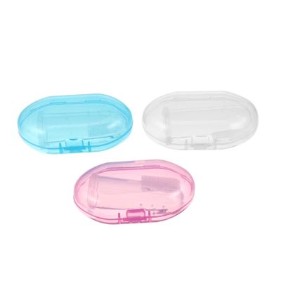 Gatuida Baby Finger Toothbrush 3pcs Silicone Finger Sleeve Toothbrush Set for Infant Toddler Oral Care Training, Blue Pink White for Newborn Gum Cleaning