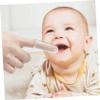 Gatuida Baby Finger Toothbrush 3pcs Silicone Finger Sleeve Toothbrush Set for Infant Toddler Oral Care Training, Blue Pink White for Newborn Gum Cleaning view 3