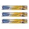 Foil and Parchment Paper 2 in 1 Easy to Shape 5m x 30cm | Durable and Tear Resistant | Non-Stick Coating - Pack of 3 Rolls view 1