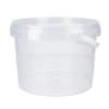 1 bucket with lid, 3 litres, transparent, round, plastic bucket, food-safe, airtight and stable, empty bucket with handle and lid, suitable for food, chemicals, washing powder, adhesives view 3