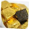 Zerodeko 400pcs Aluminium Foil Paper Wrapping Glossy Gold Paper Package for Packaging Candy Wrappers view 3