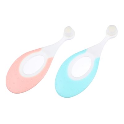 GLEAVI 2pcs Cozy Bristles Toothbrush Boy Girl Toothbrush Years Boys and Girls Oral Care Safe Teething Ring Design