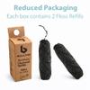 BOULTON Bamboo Dental Floss Refills 2 Floss in each Box | Eco Friendly Dental Floss Natural Dental Flossing Tape Made of Biodegradable Bamboo Charcoal Mint Flavour | Floss Refill Organic Vegan Floss view 3