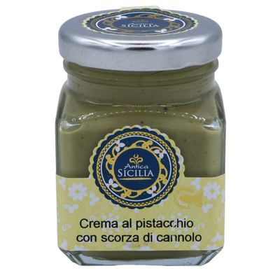 ANTICA SICILIA Sicilian Pistachio Cream with Cannolo Zest, available in two formats - 100g