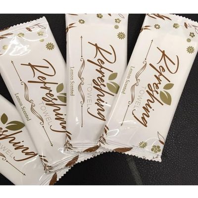 500 Lemon Fresh Wet Wipes Hand Towels Hot Cold Individually Wrapped Restaurant Individual Resturaunt Travel Hand Towel Catering
