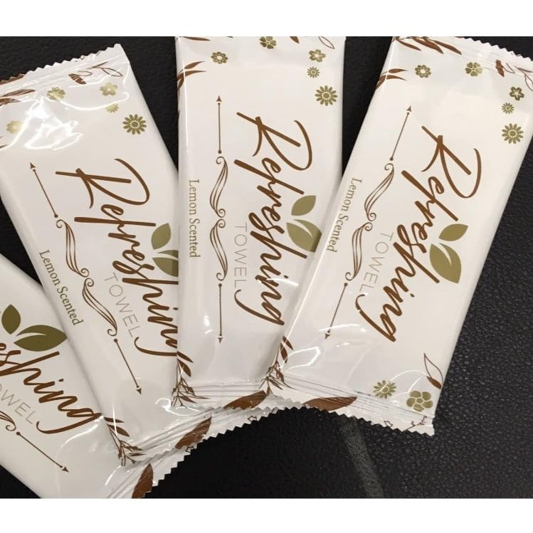 500 Lemon Fresh Wet Wipes Hand Towels Hot Cold Individually Wrapped Restaurant Individual Resturaunt Travel Hand Towel Catering