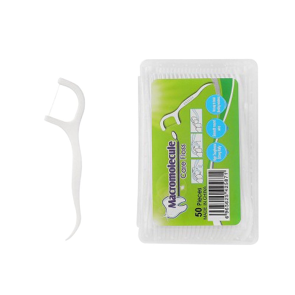Floss Dental Stick, Portable Dental Floss Toothpick, Triple Clean Advanced Clean Dental Floss Stick, Interdental Tooth Picks Cleaning Tool for Travel, Home, Office and Restaurant