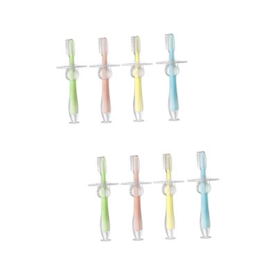 Mobestech 8pcs Silicone Teether Toothbrush for Boys and Girls Boy Girl Bristles Training Brush Toothbrush Years Old
