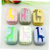 Healeved 3pcs Cartoon Deer Lenses Case Holder Cartoon Lens Storage Box Container for Home and Travel Green Storage Box for Eyeglasses Case Lens Container for Sunglasses view 2