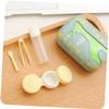 Healeved 3pcs Cartoon Deer Lenses Case Holder Cartoon Lens Storage Box Container for Home and Travel Green Storage Box for Eyeglasses Case Lens Container for Sunglasses view 4