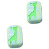 Healeved 2pcs Cartoon Deer Lens Case Holder Cute Lens Container for Home and Travel Green Box Storage Box view 1