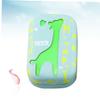 Healeved 2pcs Cartoon Deer Lens Case Holder Cute Lens Container for Home and Travel Green Box Storage Box view 4