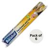 Foil and Parchment Paper 2 in 1 Easy to Shape 5m x 30cm | Durable and Tear Resistant | Non-Stick Coating - Pack of 6 Rolls view 2
