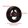 5 Inch Sports Wheelchair Replacement Front Wheel, PU Solid Anti-Slip Wheelchair Caster Assembly, Aluminum Alloy Wheel with 5/16" (8 mm) Bearing (2 Counts) (Color : Black) view 2