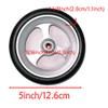 1 Pair 5" X 1 1/8" Sports Wheelchair Front Wheels Assembly, Anti-Slip Solid Wheelchair Replacement Wheel, Aluminum Rim with 5/16" (8 mm) Bearing view 2