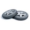 12 1/22 1/4 Electric Wheelchair Replacement Rear Wheels, Non-Inflatable Solid Rubber Tire with 11/16" (17mm) Bearings and Keyway 1/4" (6mm), Grey (1 Pair) view 1